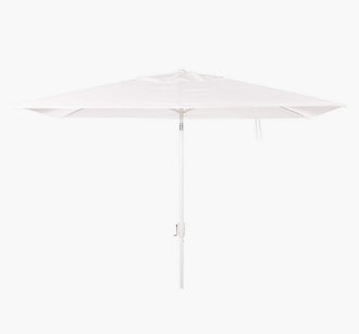 Shadow Rectangular White Outdoor Patio Umbrella