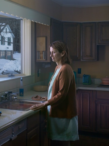 Gregory Crewdson. Woman at Sink, Cathedral of the Pines series, 2014. Courtesy of the artist.