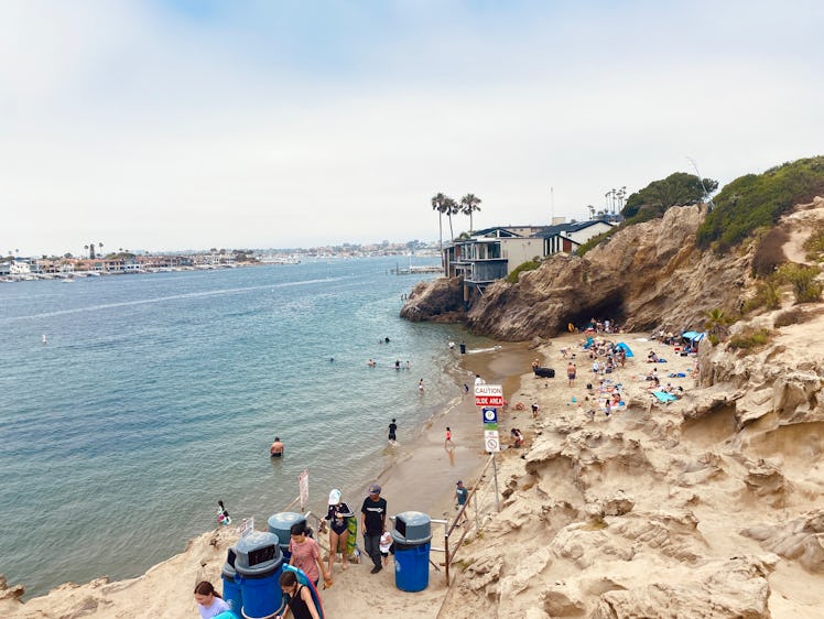 I went to Pirates Cove Beach in Newport Beach, which reminded me of filming locations in 'The O.C.'