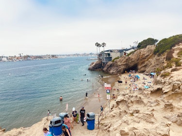I went to Pirates Cove Beach in Newport Beach, which reminded me of filming locations in 'The O.C.'