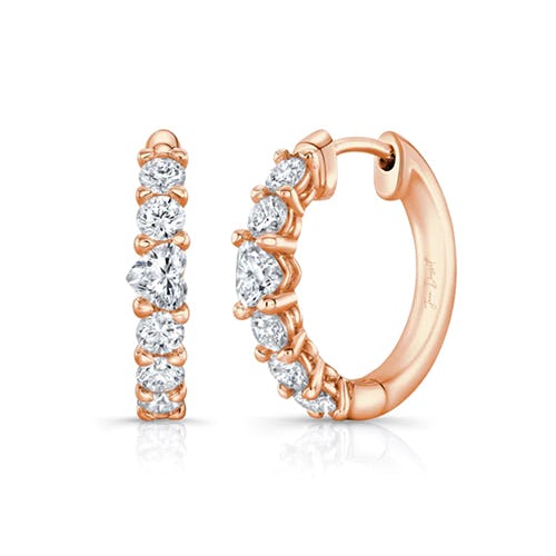 Eve Heart Lab Diamond Huggies