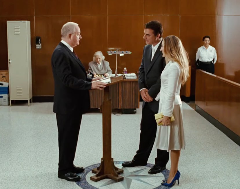 Sarah Jessica Parker and Chris Noth in Sex and the City.