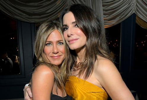 Jennifer Aniston and Sandra Bullock at the Golden Globes.