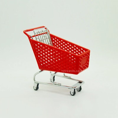 Miniature target shopping cart toy