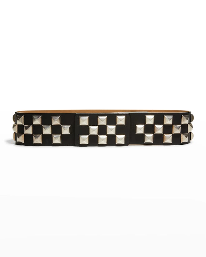 Streets Ahead Roger Studded Leather Belt