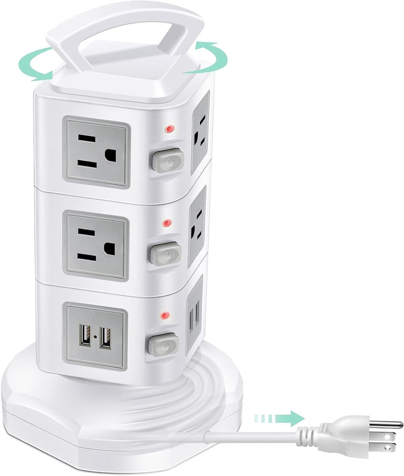 GLCONN Power Strip Tower Surge Protector