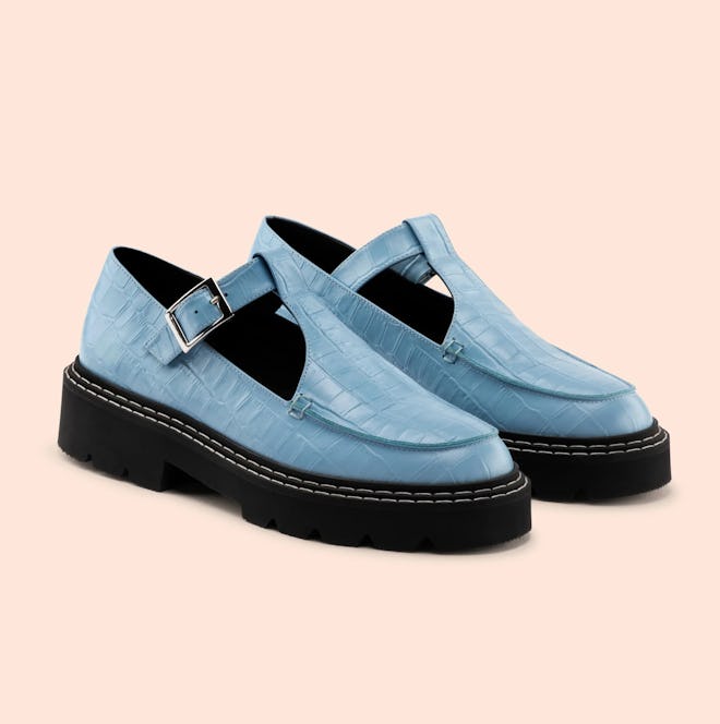 Neiva Sky Blue Mary Jane Deadstock Leather