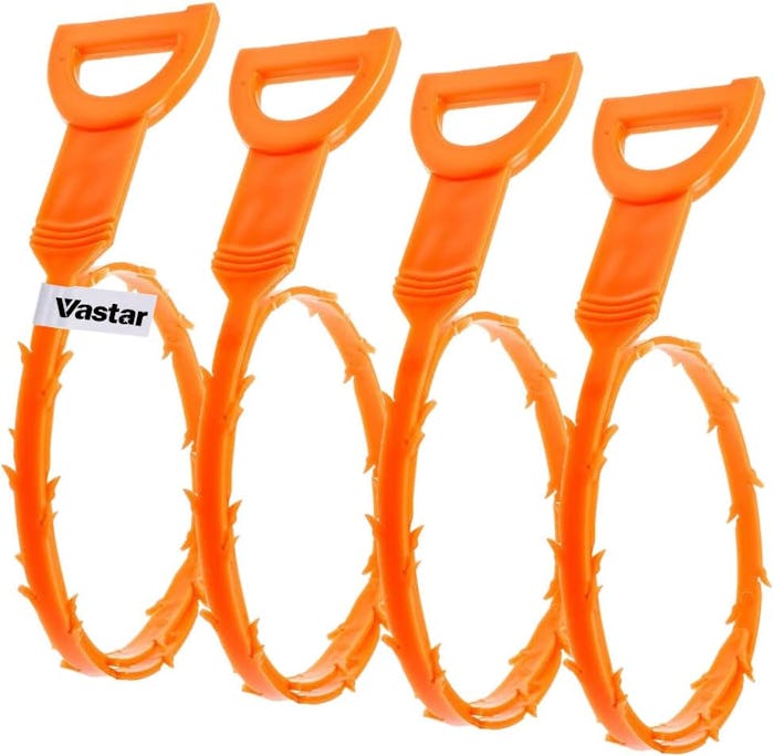 Vastar Drain Snake Clog Remover (4 Pack)
