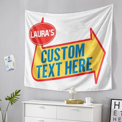 A Personalized Warped Tour Tapestry Wall Flag is a must have for a warped tour birthday party.