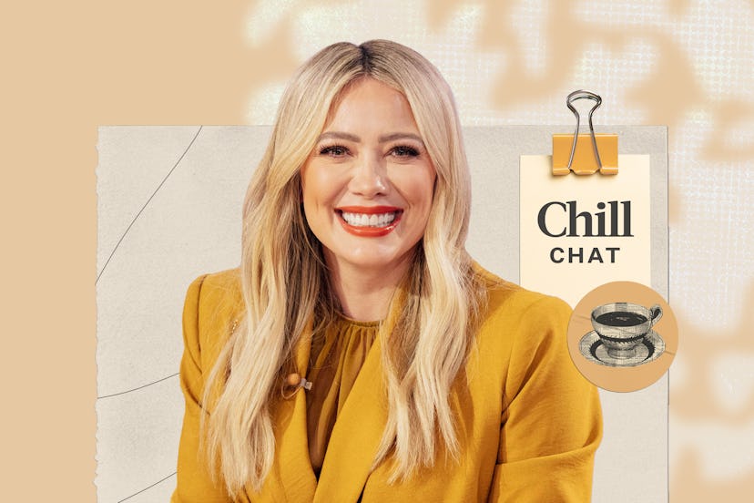 Hilary Duff's wellness routine includes tennis and true crime podcasts.