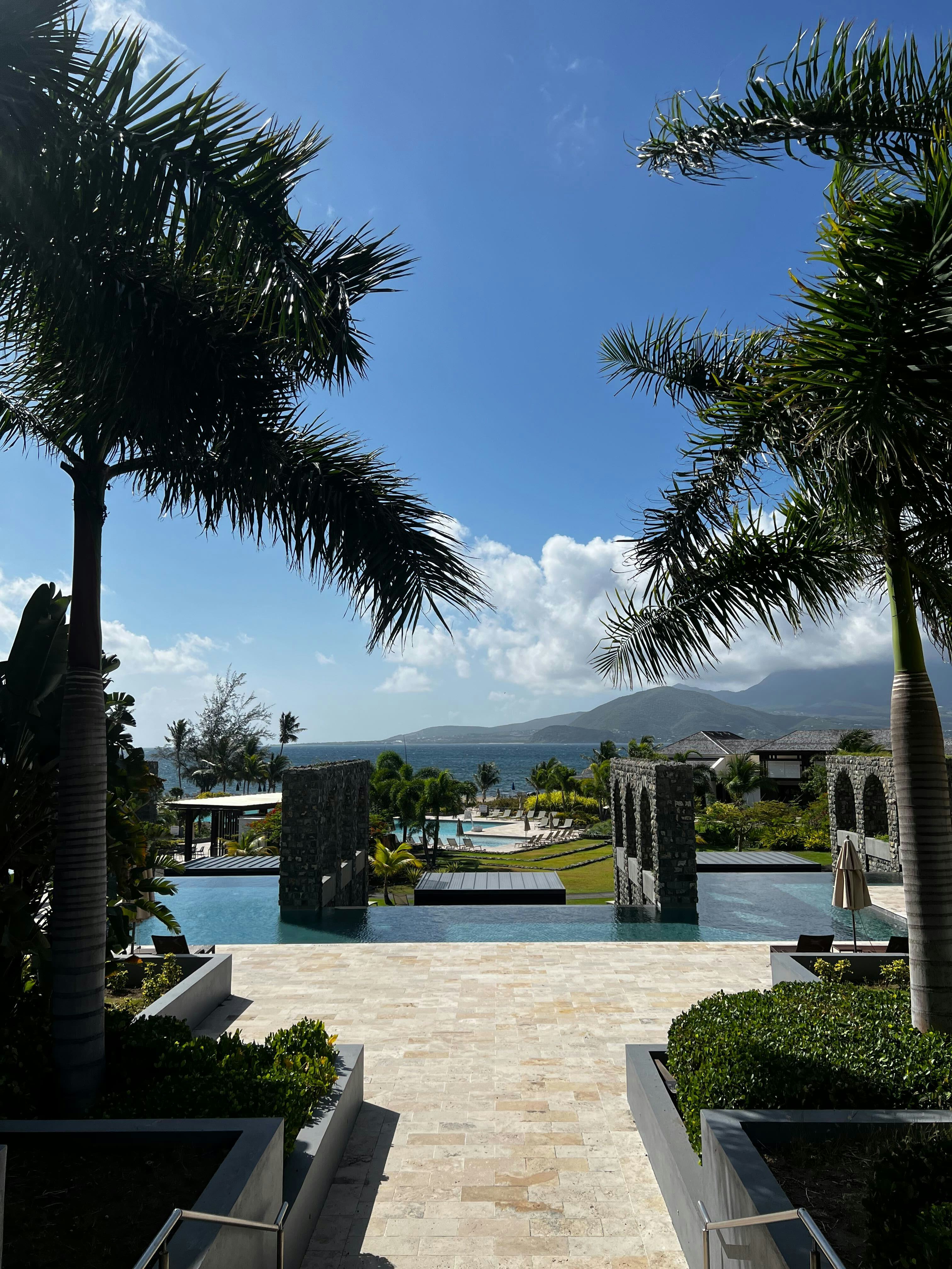 Poolside views at the Park Hyatt St Kitts