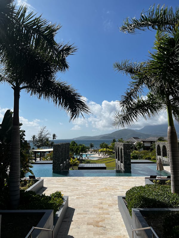 Poolside views at the Park Hyatt St Kitts