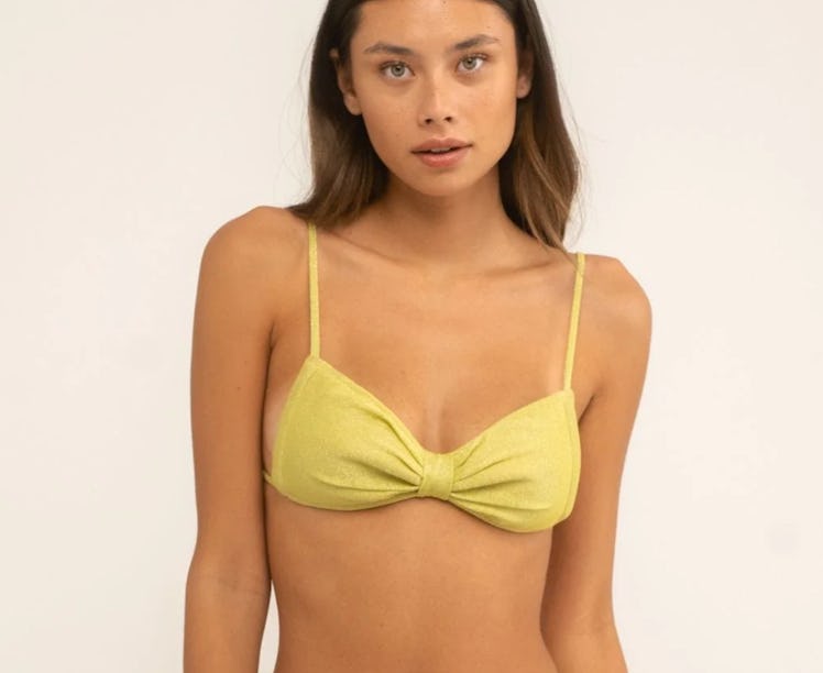 yellow bikini top