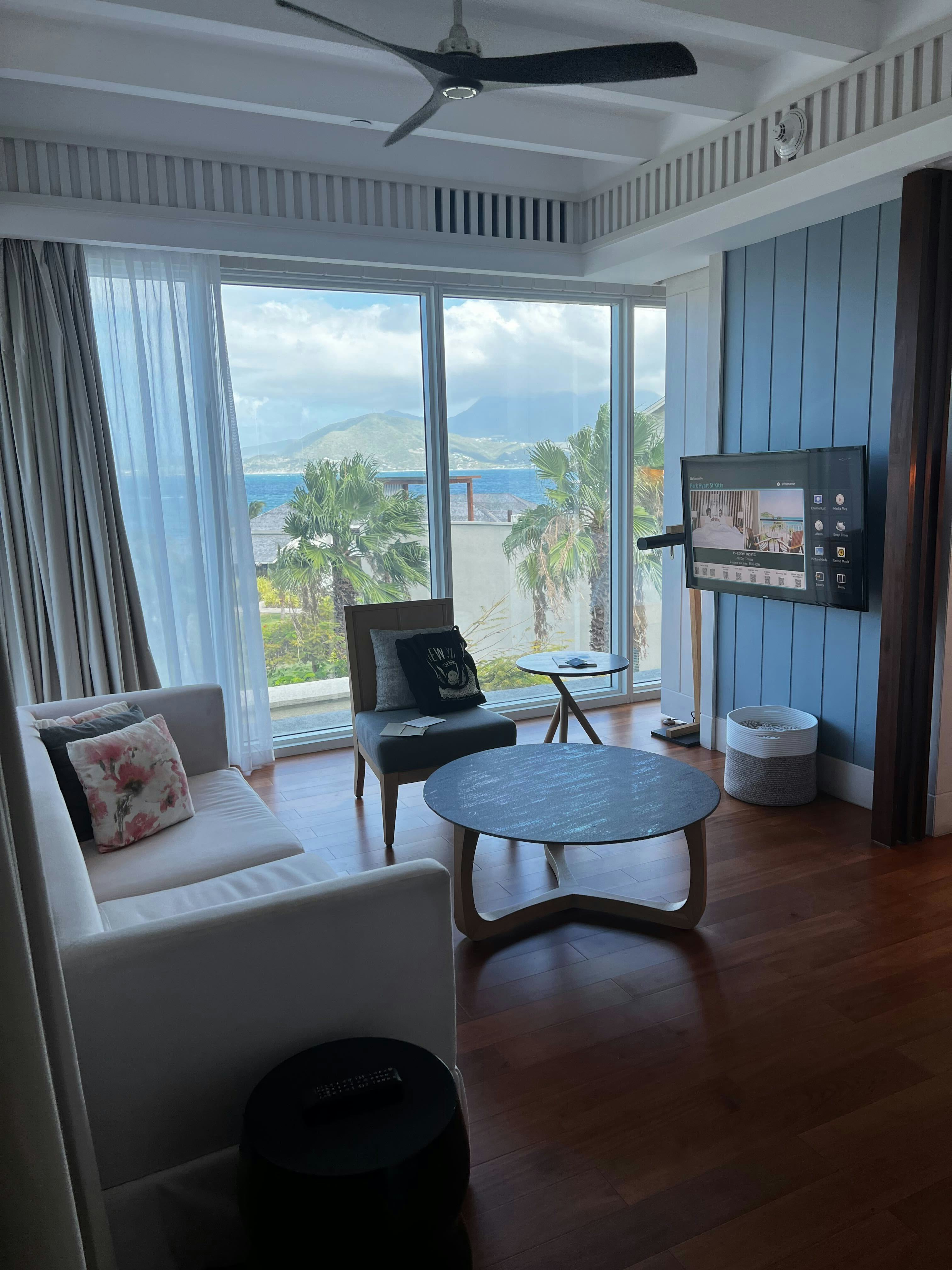 A room&rsquo;s sitting area at the Park Hyatt St Kitts