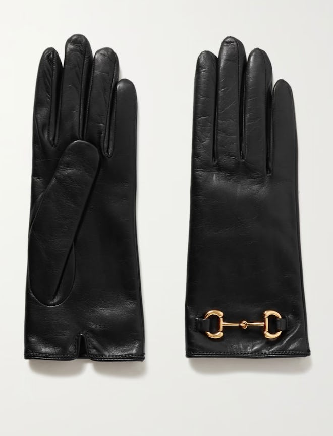 Gucci Horsebit-Detailed Leather Gloves