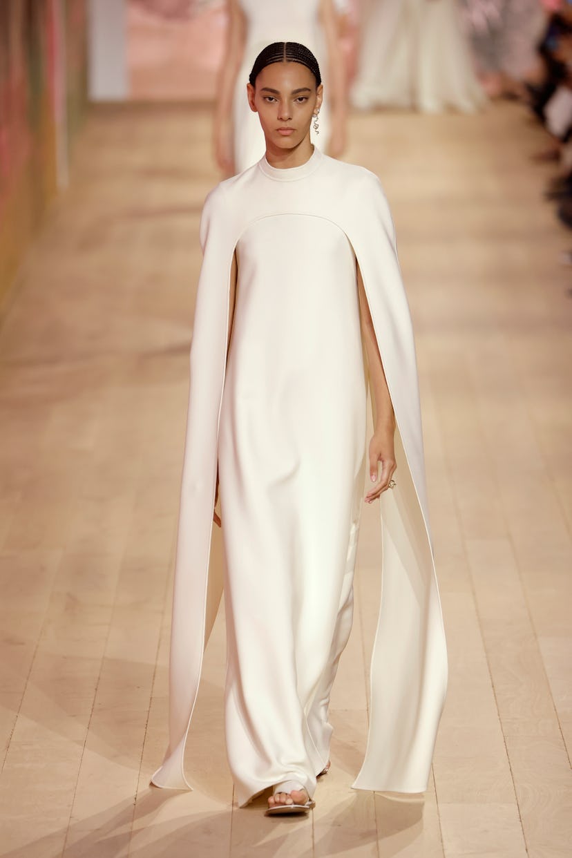 A model walks the runway during the Christian Dior Haute Couture Fall/Winter 2023/2024 show as part ...