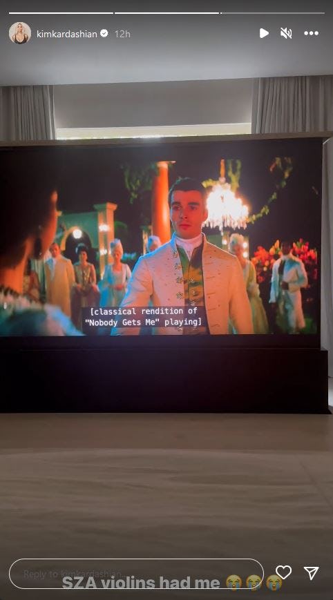 Kim Kardashian posted her reaction to the &lsquo;Queen Charlotte: A Bridgerton Story&rsquo; finale.