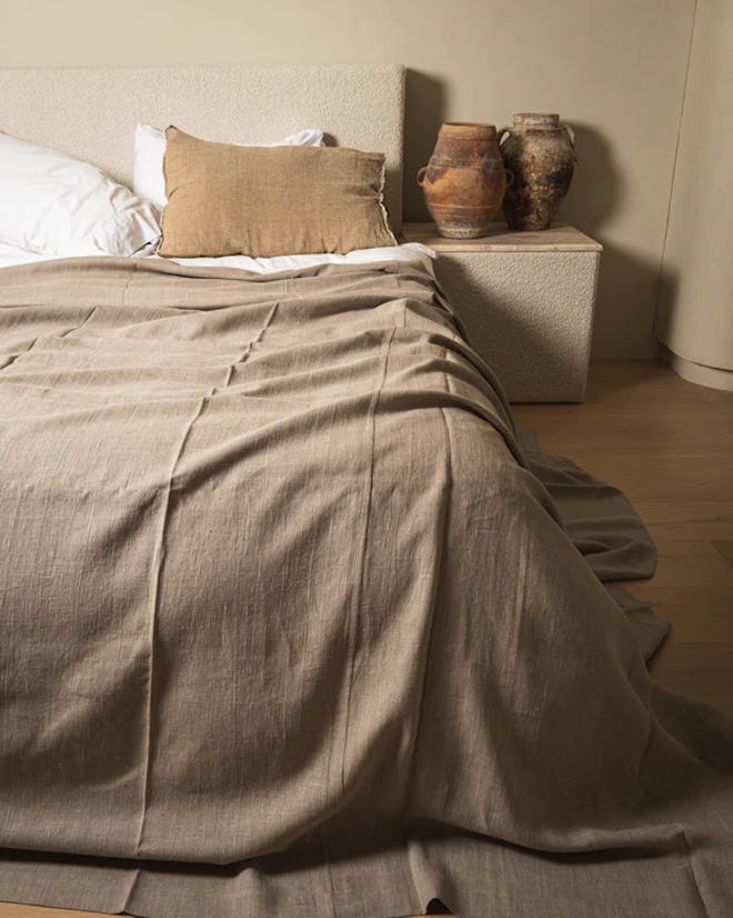  Vineyard Linen Bedspread Natural 