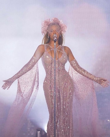 Beyoncé wears a custom Georges Hobeika gown during her 'Renaissance' world tour.