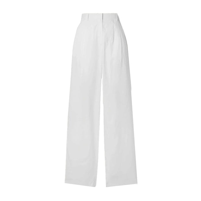 The Row Bufus Pleated Cotton-Poplin Straight-Leg Pants