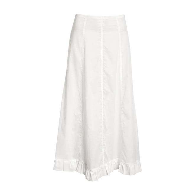 Paloma Wool Andolini Ruffle Hem Cotton Voile Midi Skirt