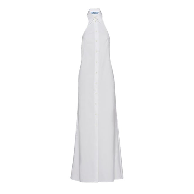 Prada Long Poplin Shirt-Dress