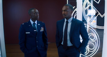 Don Cheadle and Anthony Mackie in The Falcon and the Winter Soldier