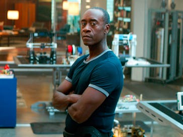 Don Cheadle as James Rhodes in Avengers: Endgame