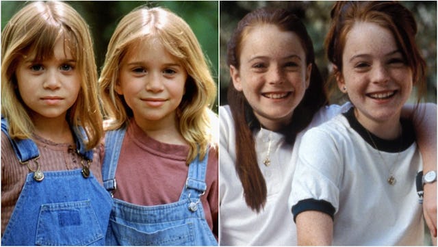 Mary-Kate and Ashley Olsen starred in 1995's 'It Takes Two,' while Lindsay Lohan played the twins in...