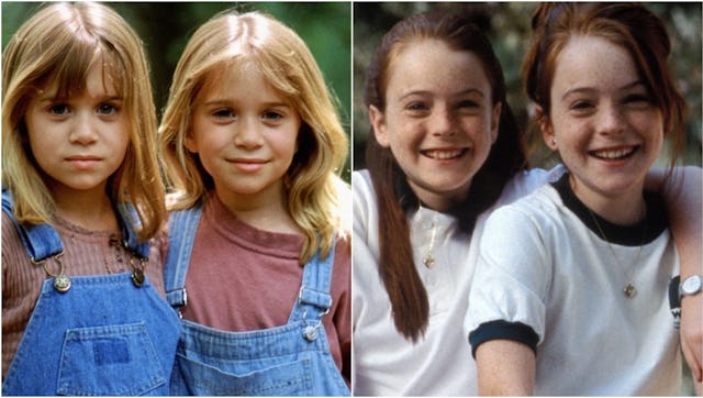 Mary-Kate and Ashley Olsen starred in 1995's 'It Takes Two,' while Lindsay Lohan played the twins in...