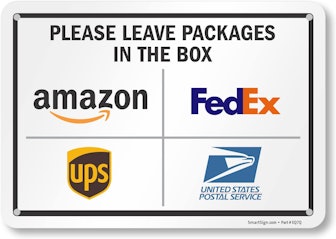 SmartSign “Please Leave Packages In The Box" Sign