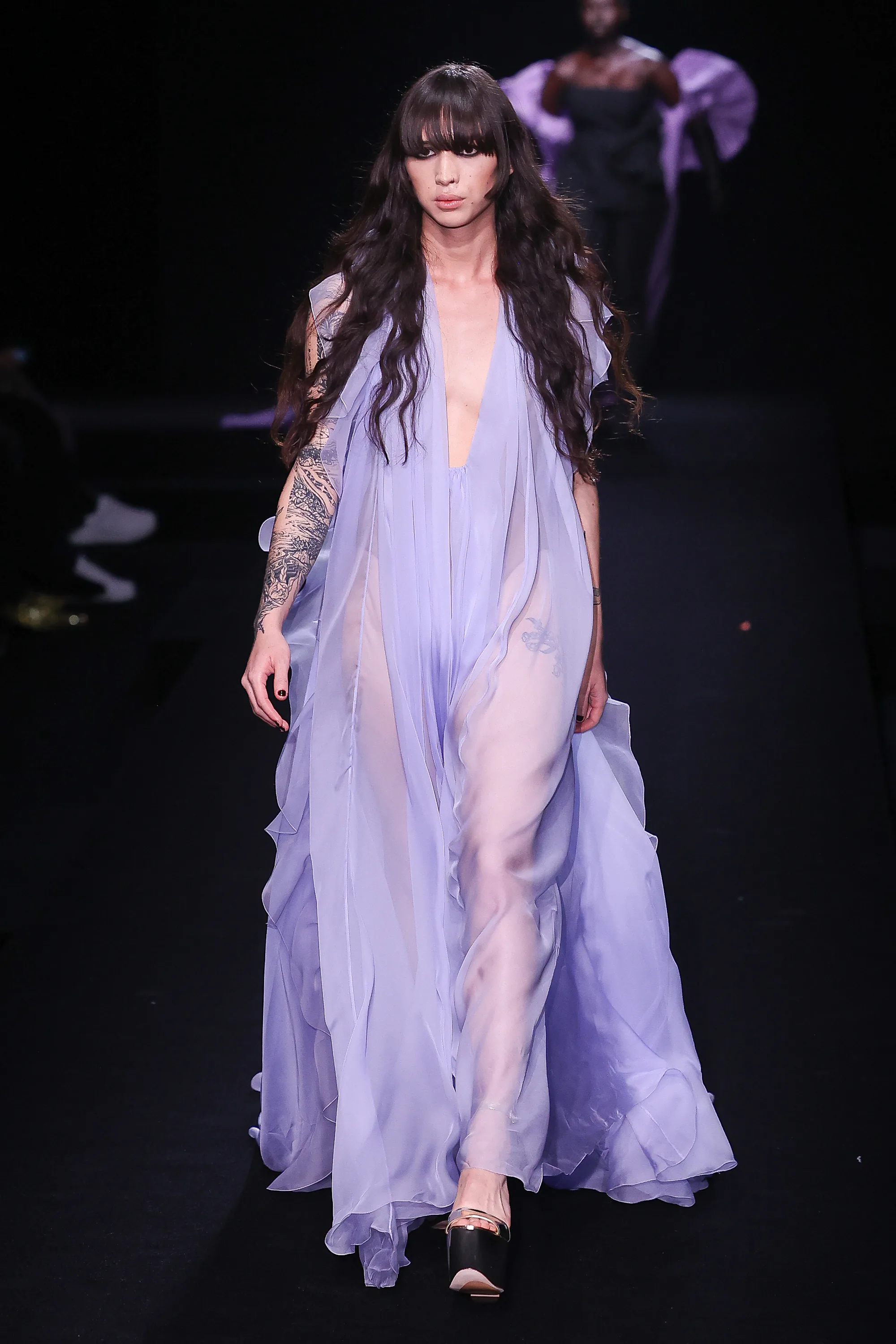 Florence Pugh Wore Yet Another Completely Sheer Gown to the Valentino  Couture Show