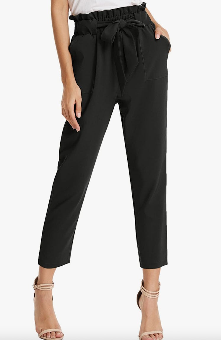 GRACE KARIN Cropped Paper Bag Waist Pants