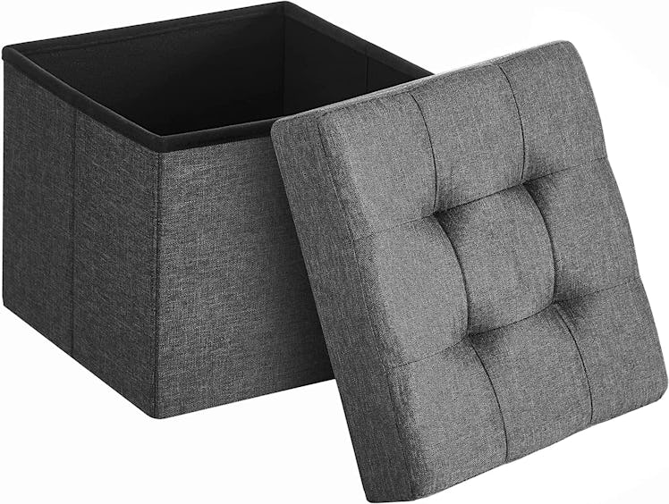 SONGMICS Folding Storage Ottoman Bench