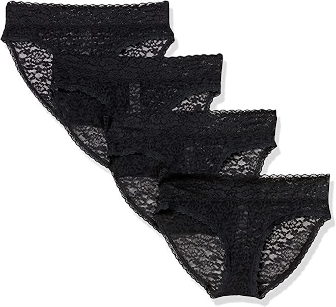 Amazon Essentials Lace Stretch Bikini Panty (4-Pack)