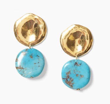 chan luu turquoise tiered coin earrings