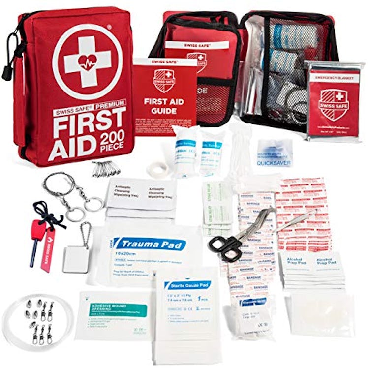 Swiss Safe 200-Piece Professional First Aid Kit