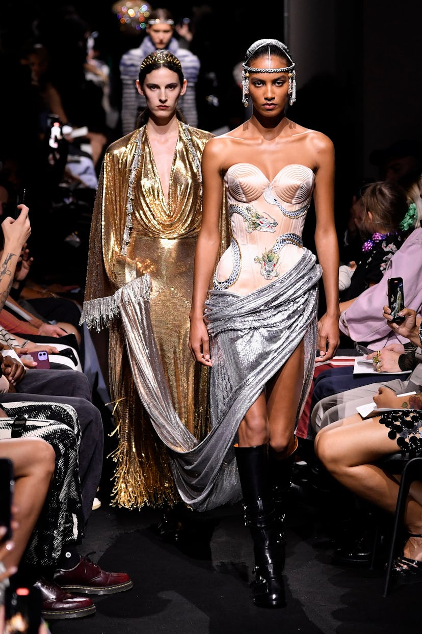 Models walking the Jean Paul Gaultier runway