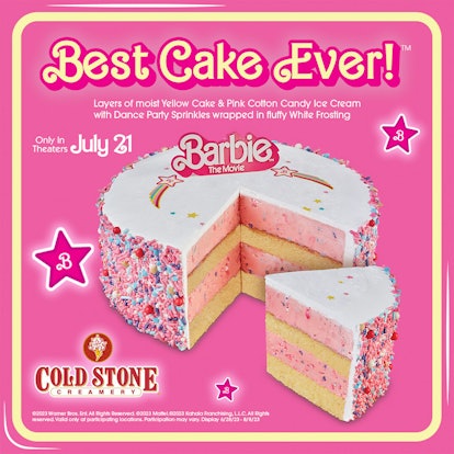The Barbie x Cold Stone collab features a new ice cream and cake flavor.