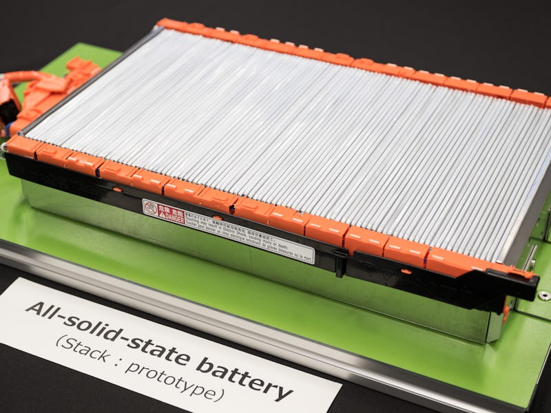 Prototype of Toyota's solid-state battery