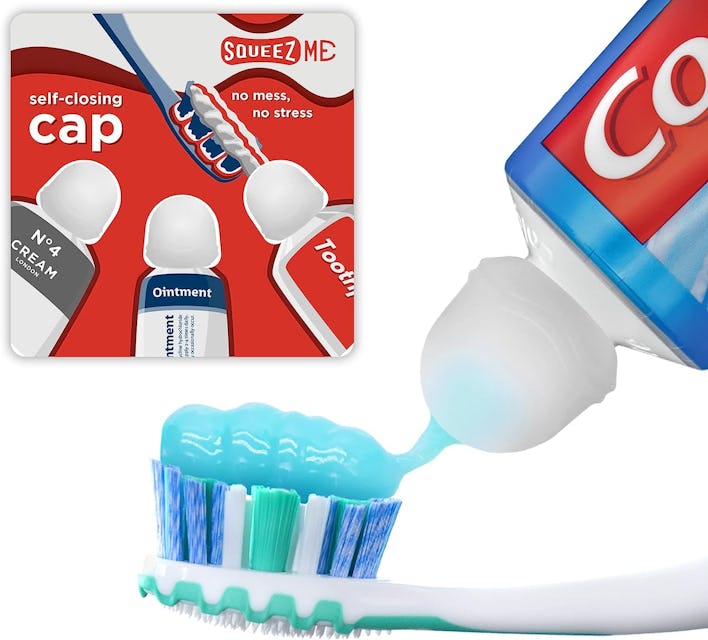Chrome Cherry Self-Closing Toothpaste Caps (3-Pack)