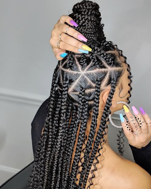 triangle box braids