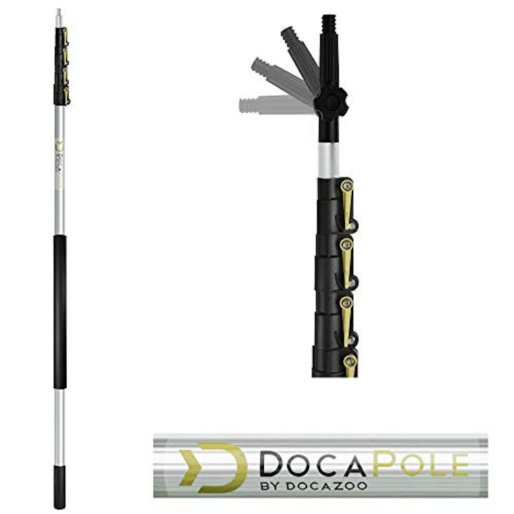 DOCAZOO 30-Foot Telescoping Extension Pole Gutter Cleaning Tool