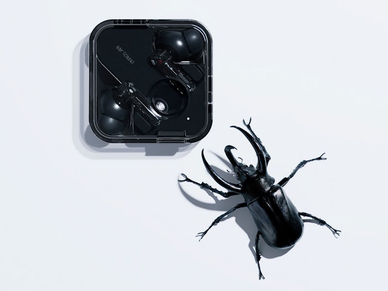 Nothing Ear 2 wireless earbuds in black.