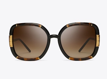 tory burch square brown sunglasses