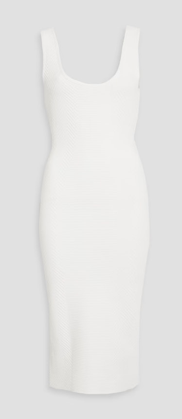white midi bandage dress