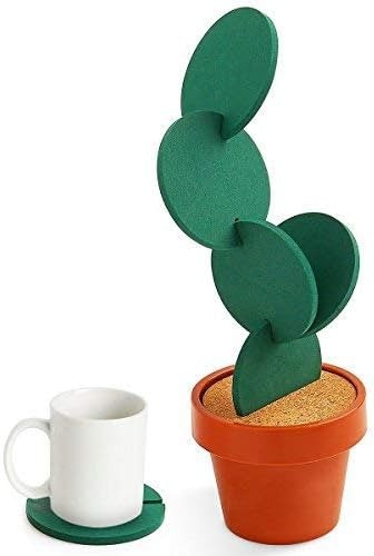 Sirensky Cactus Coasters (Set Of 6)