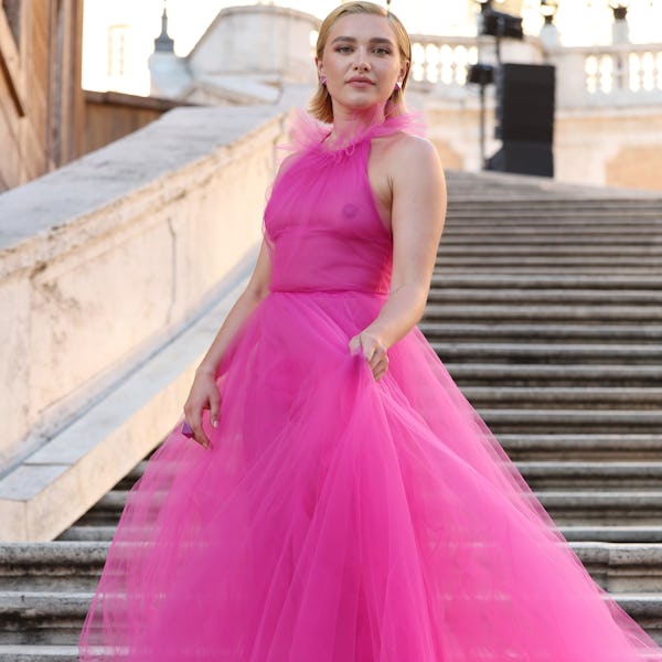 Florence Pugh attends the Valentino Haute Couture Fall/Winter 22/23 fashion show