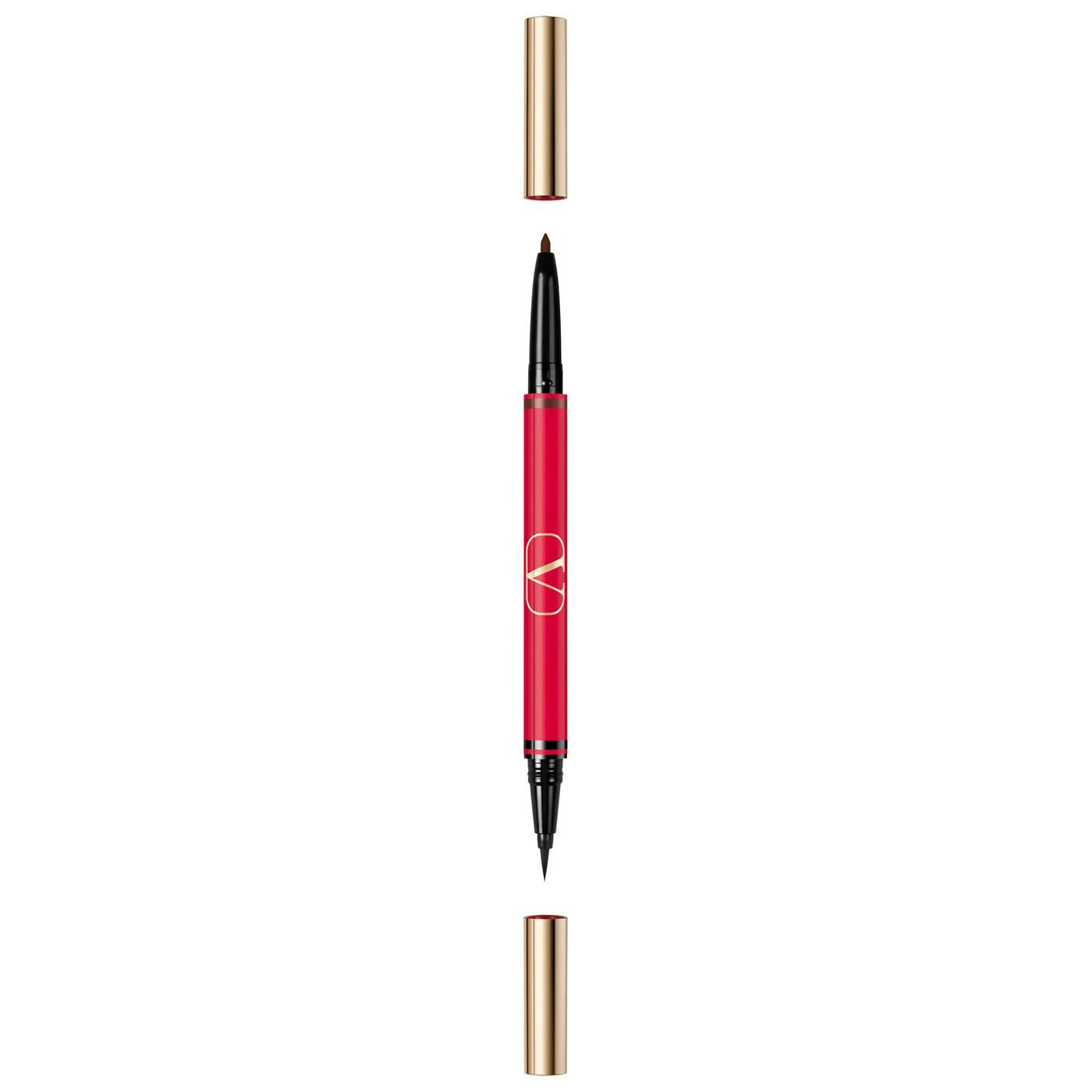 Valentino Beauty Twin Liner Gel and Liquid Eyeliner, 04 Black and Marrone