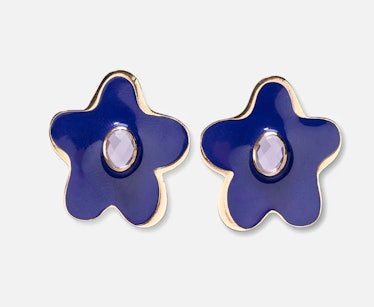 blue stud earrings